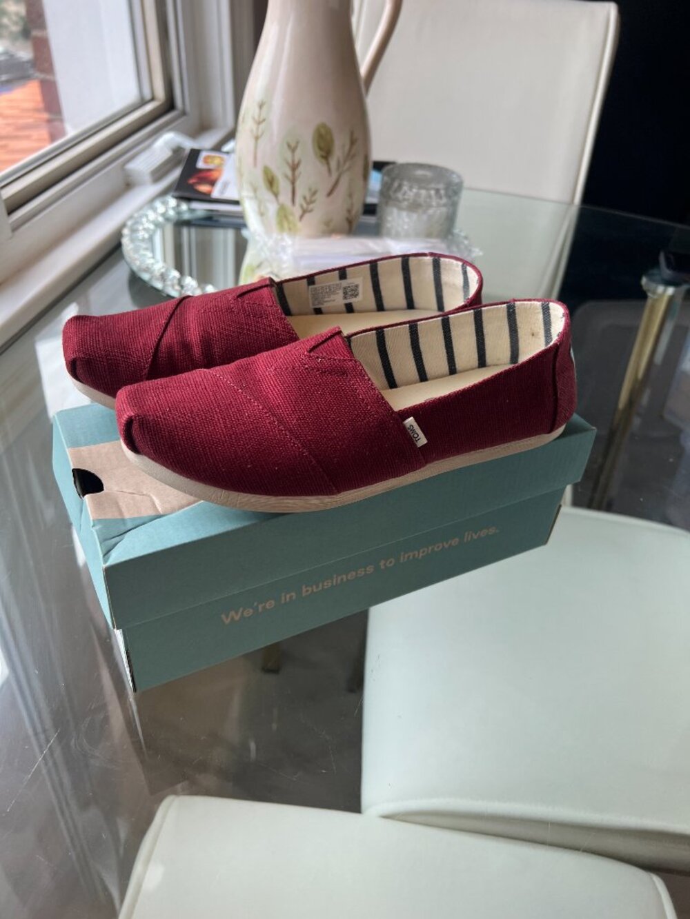 TOMS Alpargata Black Cherry Heritage Shoes - Picture 5 of 6